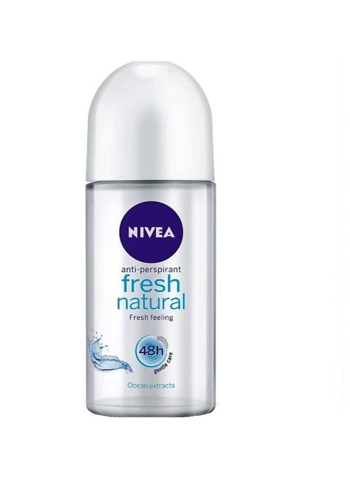 NIVEA FRESH NATURAL & DEEP IMPACT Deodorant Roll-on - For Men & Women (50 ml, Pack of 2) - Image 3